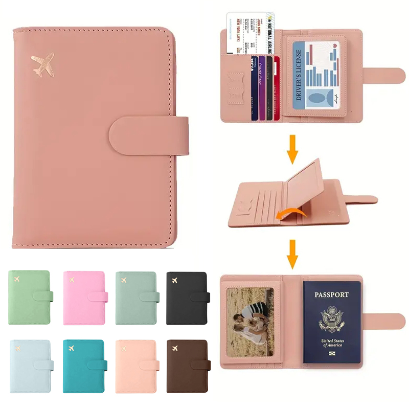Men'S Accessories Types - Sevimli Tokalı Su Geçirmez Deri Pasaportluk