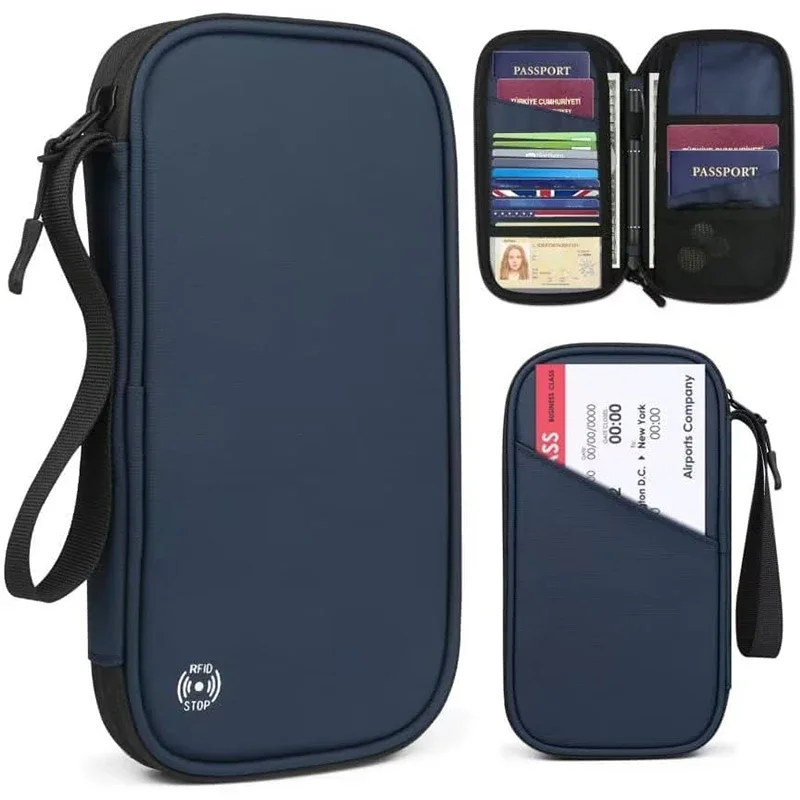 Travel Organizer Men - Hafif Aile Seyahat Pasaport Kapağı Cüzdan