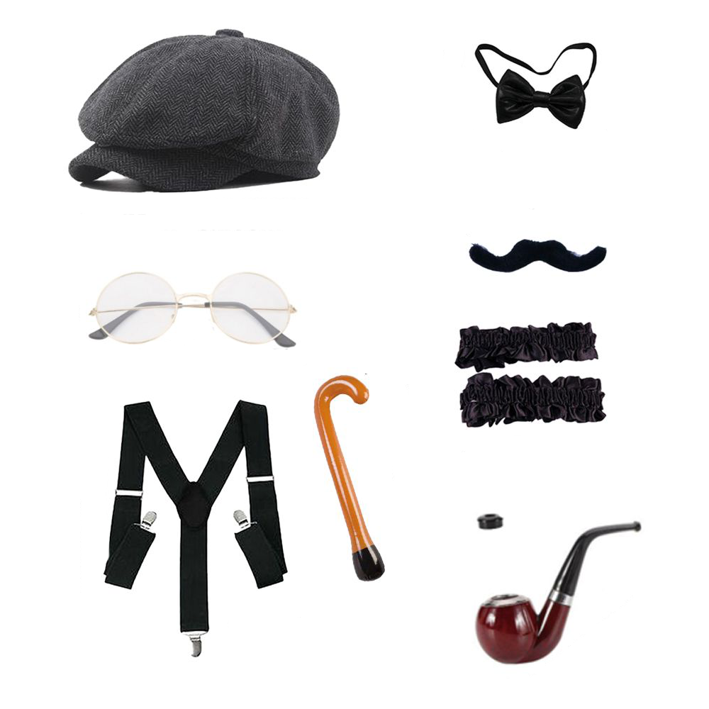 Men'S Accessories In The 1920S - PESENAR Yaşlı Adam Kostüm Aksesuar Seti