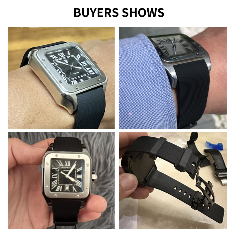 Siyah Mavi Silikon saat kayışı - Men'S Accessories Cartier incelemesi ve fiyatı